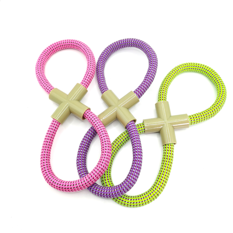 Färgglad Digital 8 modell Bomullsrep Pet Toy